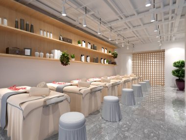 3D güzellik masajı manikürcüsü.