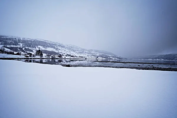挪威特罗姆瑟多雪的自然景观 — 图库照片