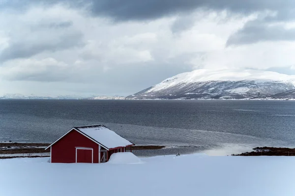 Zasněžená Krajina Příroda Tromso Norway — Stock fotografie