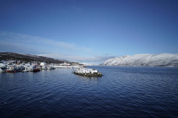 Horbor Της Πόλης Tromso Στη Νορβηγία — Φωτογραφία Αρχείου