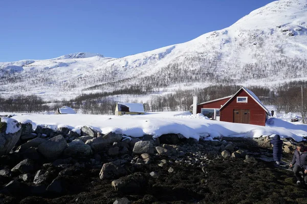 Casa Cultura Tradicional Norte Noruega — Fotografia de Stock