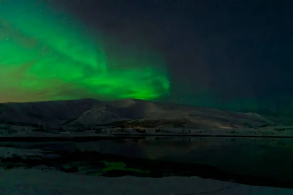 Aurora Borealis Aurores Boréales Tromso Norvège — Photo