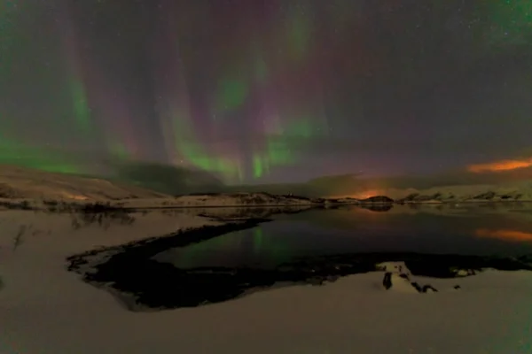 Aurora Borealis Northern Lights Tromso Norway — Stock Photo, Image