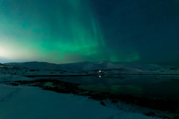 Aurora Borealis Βόρεια Φώτα Tromso Norway — Φωτογραφία Αρχείου