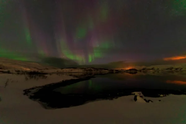 Aurora Boreale Aurora Boreale Tromso Norway — Foto Stock