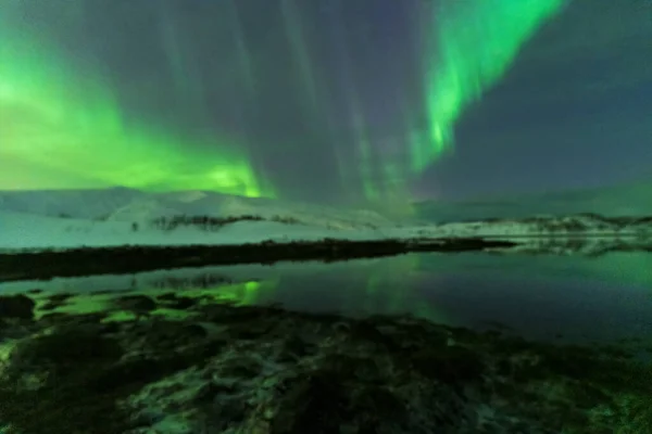 Aurora Borealis Noorderlicht Tromso Norway — Stockfoto