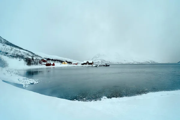 Hermoso Paisaje Invierno Naturaleza Tromso — Foto de Stock
