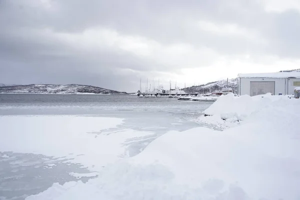 Zasněžená Krajina Přírody Tromso — Stock fotografie