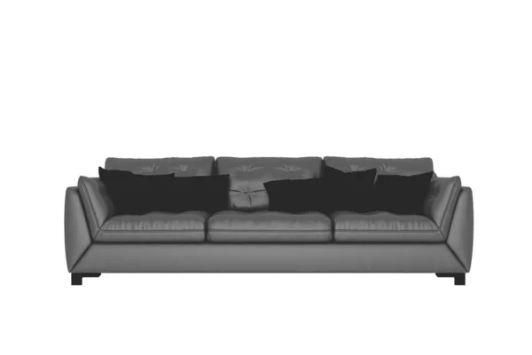 現代のソファ 白い背景に座ってください 3Dレンダリング — ストック写真