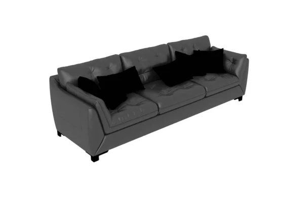 Sofa Modern Duduk Latar Belakang Putih Rendering — Stok Foto