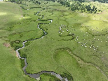 Dağların, yaylaların ve yamaçların havadan görünüşü