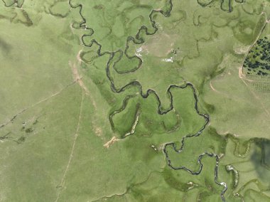 Dağların, yaylaların ve yamaçların havadan görünüşü