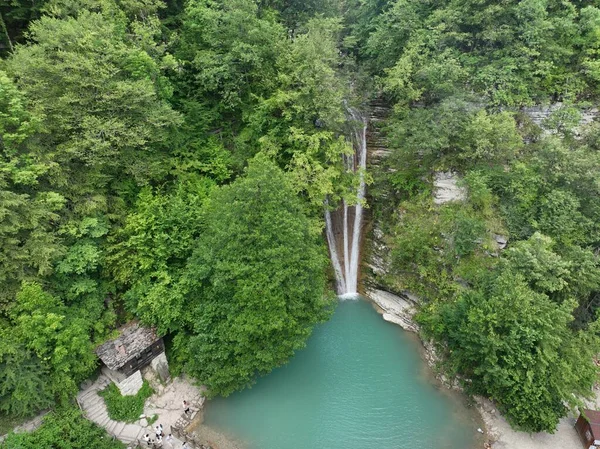 Luftaufnahme Des Wasserfalls — Stockfoto