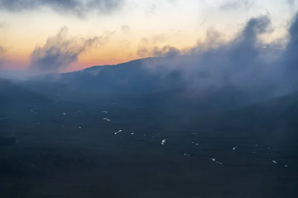 Prachtige Natuur Bergen Meanders — Stockfoto