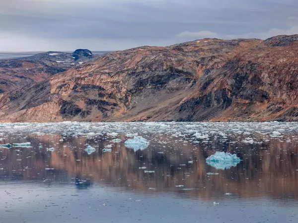 Lodowce Oceanie Arktycznym Fiordy Grenlandii — Zdjęcie stockowe