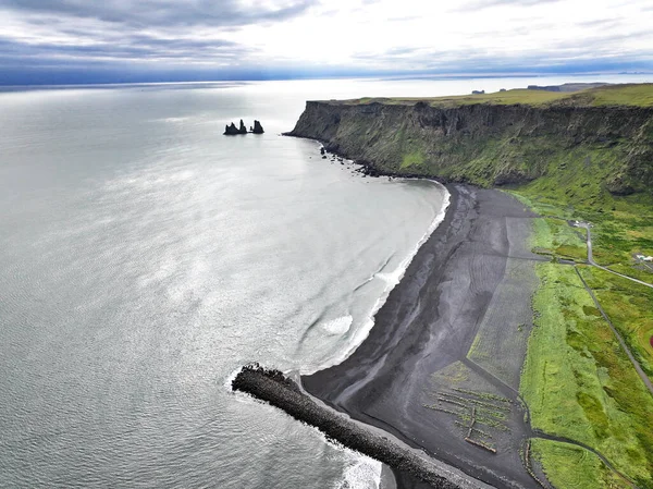 Aerial View Iceland Coastline Mountains — Stock Photo, Image