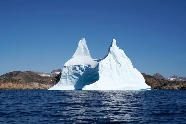 Des Glaciers Flottent Sur Océan Arctique Groenland — Photo