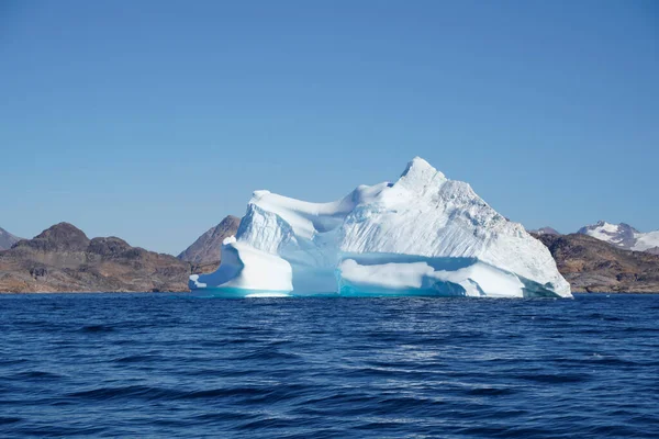 Geleiras Estão Flutuando Oceano Ártico Groenlândia — Fotografia de Stock
