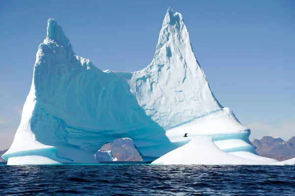 格陵兰的北冰洋上漂浮着冰川 — 图库照片