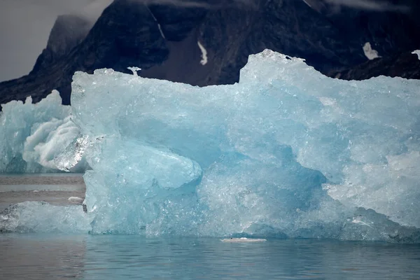 arctic icebergs floating on arctic ocean sea