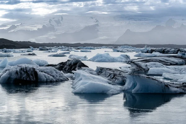 Gleccserek Jokulsarlon Lagúnában Izlandon — Stock Fotó