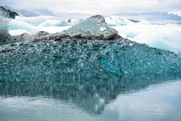 Παγετώνες Στη Λιμνοθάλασσα Jokulsarlon Στην Ισλανδία — Φωτογραφία Αρχείου