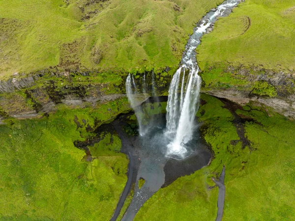 Водопады Сельджаландсфосс Исландии — стоковое фото