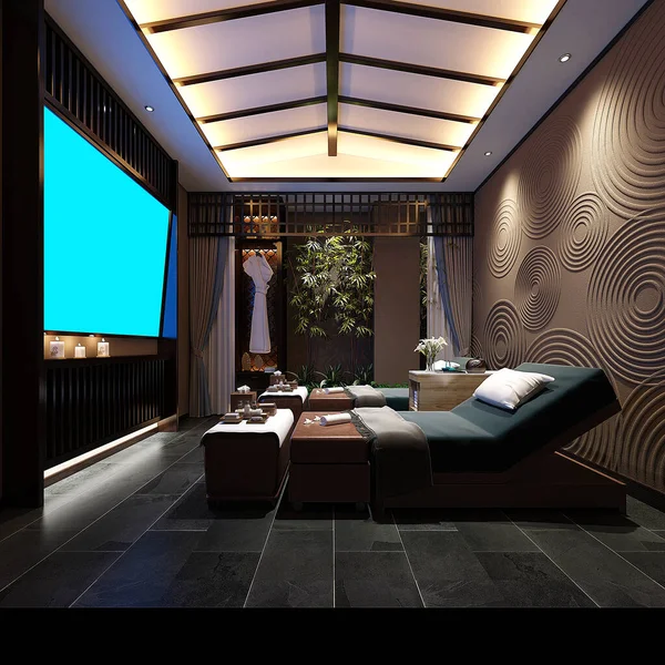 Modern spa massage room interior. 3d rendering