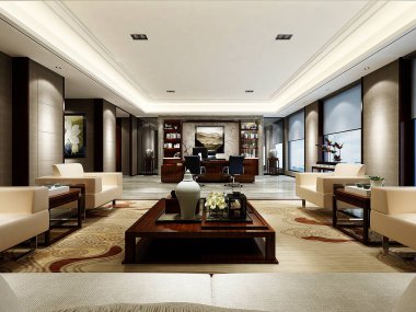 MODERN İŞ OFİSİ, 3D RENDERING