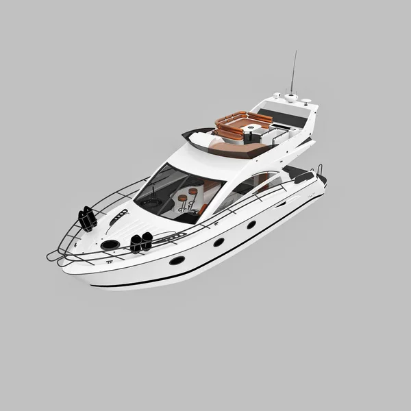 Luxury Sailing Yacht Rendering — Stock Photo, Image