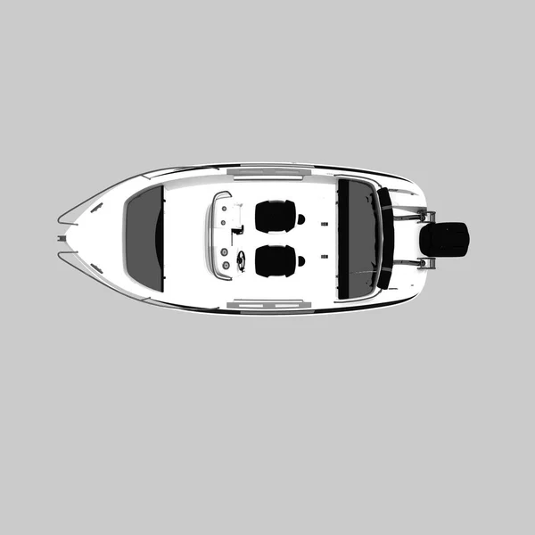 Luxury Sailing Yacht Rendering — Stock Photo, Image