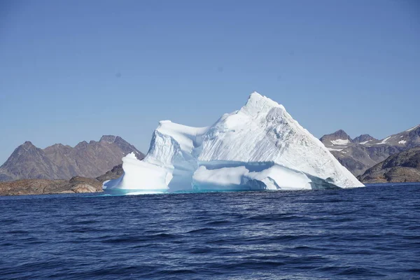 arctic icebergs are melting on arctic ocean in Greenland