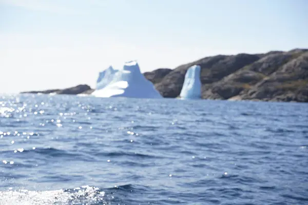 Арктические Айсберги Тают Арктическом Океане Гренландии — стоковое фото