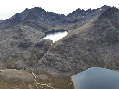 Greenland 'de hava manzaralı Kuzey Kutbu manzarası
