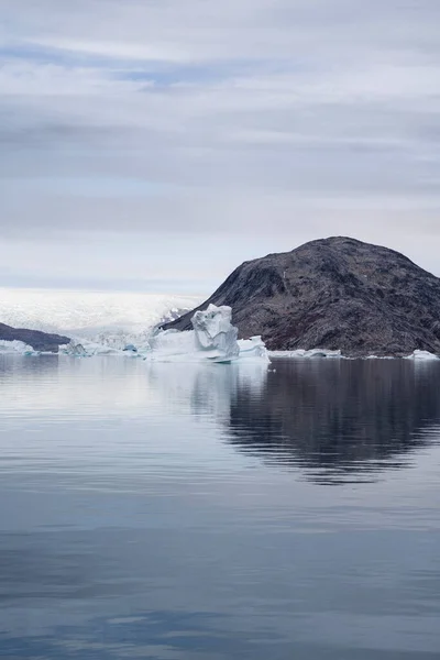 Los Glaciares Están Derritiendo Océano Ártico Groenlandia Los Grandes Glaciares — Foto de Stock
