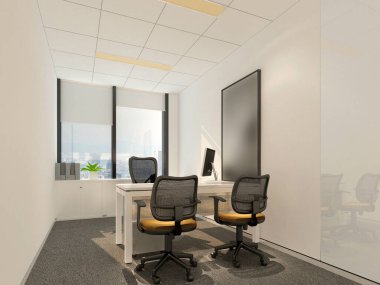 Çalışma ofisinin 3D canlandırması