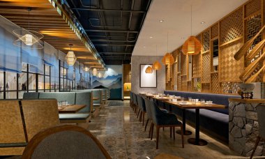 RESTAURANT CAFE 'İN 3D RENDERİ