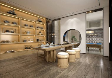 3d render ofis alanı çalışma