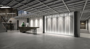 3d render ofis alanı çalışma