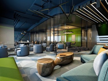 Çalışma odasının 3 boyutlu çamurluğu.