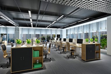 Çalışma odasının 3 boyutlu çamurluğu.