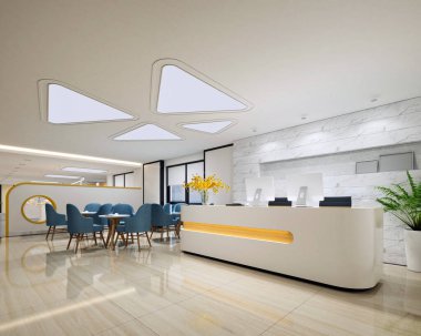 Hastane kliniğinin 3D görüntüsü.