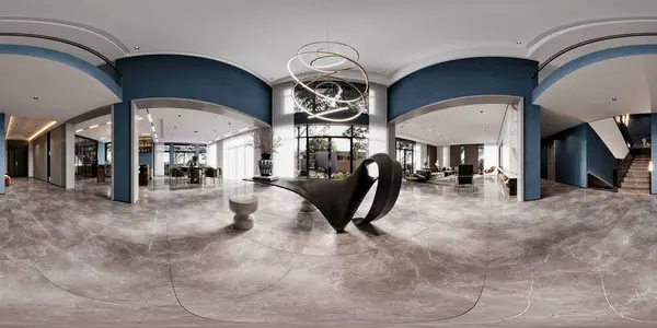 Renderizar 360 Graus Interior Casa Luxo Imagens De Bancos De Imagens Sem Royalties