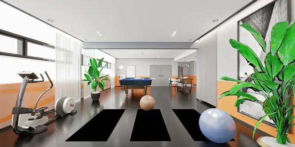 Renderização Casa Luxo Interior Imagens De Bancos De Imagens