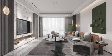 Lüks ev iç 3d render