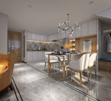 Moda dükkanının 3D tasarımı, perakende mağazası