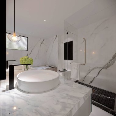 3D render lüks banyo