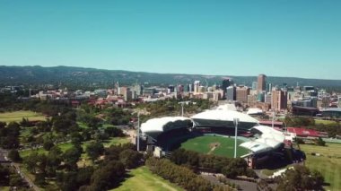 Drone Manzaralı Adelaide Şehri Güney Avustralya Burnside Bölgesi, Oval Stadyum