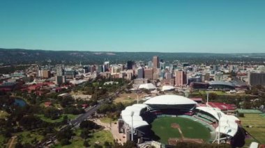 Drone Manzaralı Adelaide Şehri Güney Avustralya Burnside Bölgesi, Oval Stadyum