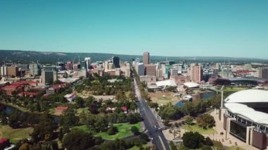 Drone Manzaralı Adelaide Şehri Güney Avustralya Burnside Bölgesi, Oval Stadyum